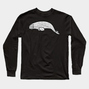 Native Inspired Beluga Whale Long Sleeve T-Shirt